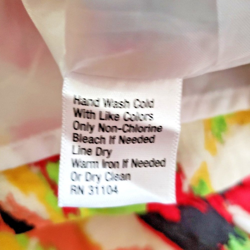 Kim Rogers Woman Multicolored sleeveless Linen Lined  floral dress size 18 - Picture 9 of 9